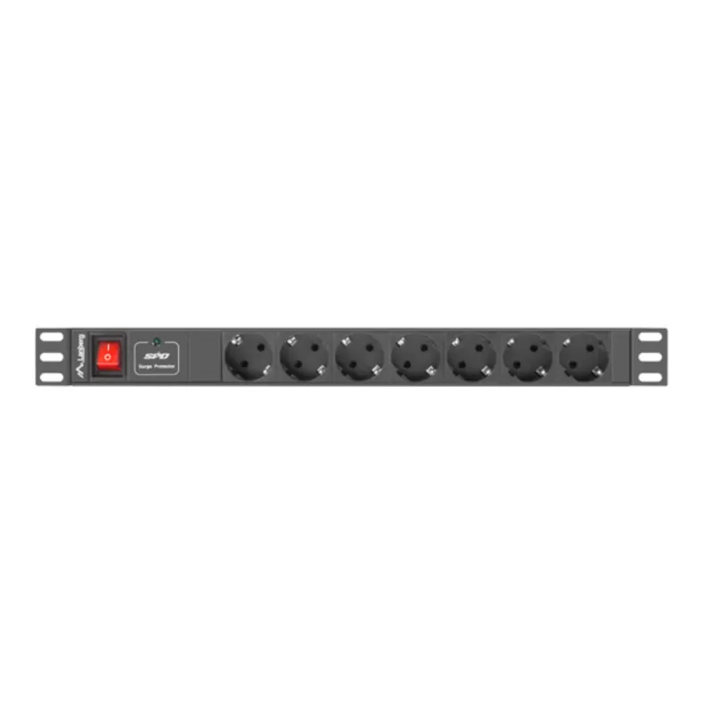 Regleta lanberg 1u 10a 7x schuko