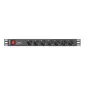REGLETA LANBERG 1U 10A 7X SCHUKO RACK 19" 2M NEGRO C14