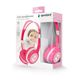 AURICULARES GEMBIRD MHP-JR-PK INFANTIL ROSA ALAMBRICO JACK 3-5MM