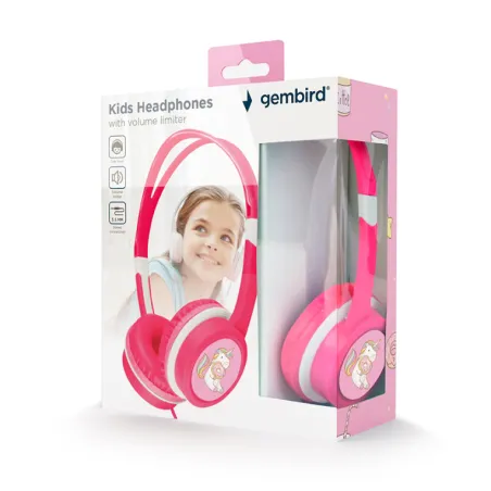 AURICULARES GEMBIRD MHP-JR-PK INFANTIL ROSA ALAMBRICO JACK 3-5MM