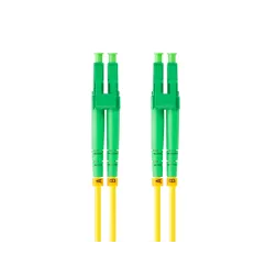CABLE DE FIBRAOPTICA LANBERG 1M MONO LC-APC-LC-APC DUPLEX G657A1 LSZH AMARILL