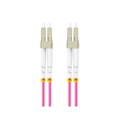 CABLE DE FIBRAOPTICA LANBERG 5M MULTI LC-UPC-LC-UPC DUPLEX OM4 50-125 LSZH VIOL