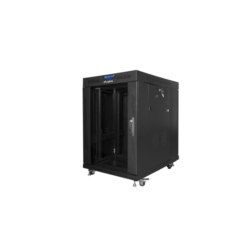 ARMARIO LANBERG RACK 19? 15U 800X1000 LCD PUERTA CRISTAL FLAT PACK NEGRO
