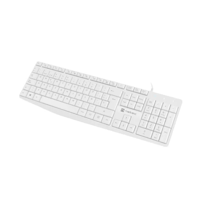 TECLADO NATEC NAUTILUS SLIM LAYOUT USB BLANCO