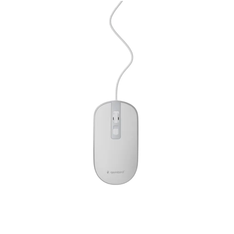 RATON GEMBIRD MUS-4B-06-WS OPTICAL 1200 DPI WHITE SILVER USB