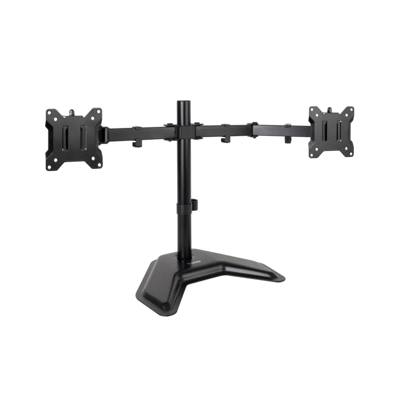 Soporte de Sobremesa para 2 Monitores TooQ DB1702TN-B- Giratorio- Inclinable- hasta 9kg