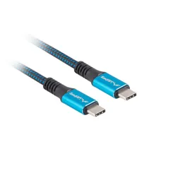 CABLE USB-C 4-0 LANBERG MACHO-MACHO 1-2M 100W 8K 30HZ NEGRO-AZUL