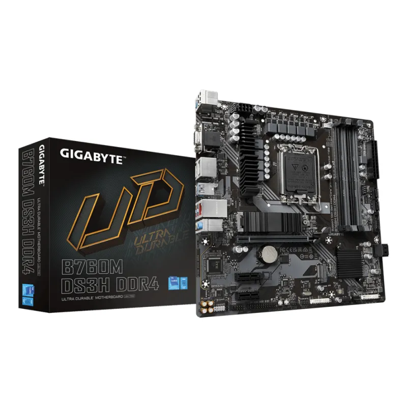 PLACA BASE GIGABYTE B760M DS3H DDR4 1700 MATX 4XDDR4 PLACA BASE GIGABYTE B760M DS3H DDR4 1700 MATX 4XDDR4