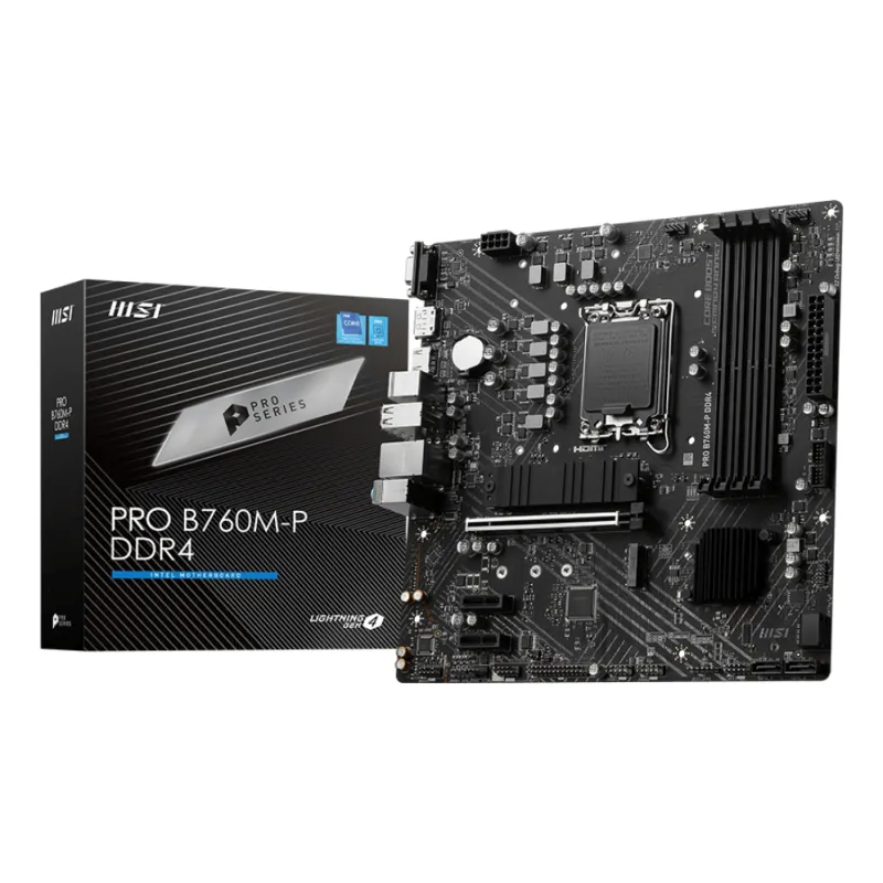 PLACA BASE MSI PRO B760M-P 1700 MATX 4XDDR4 PLACA BASE MSI PRO B760M-P 1700 MATX 4XDDR4