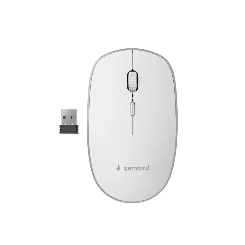 RATON GEMBIRD OPTICO SILENCIOSO BLANCO RF INALAMBRICO PILAS