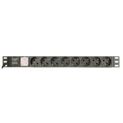REGLETA PDU GEMBIRD 8 SCHUKO 1U 10A ENCHU C14 CABLE DE 3 M