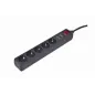 PROTECTOR CONTRA SOBRETENSIONES GEMBIRD 5 ENCHUFES 4,5 M NEGRO