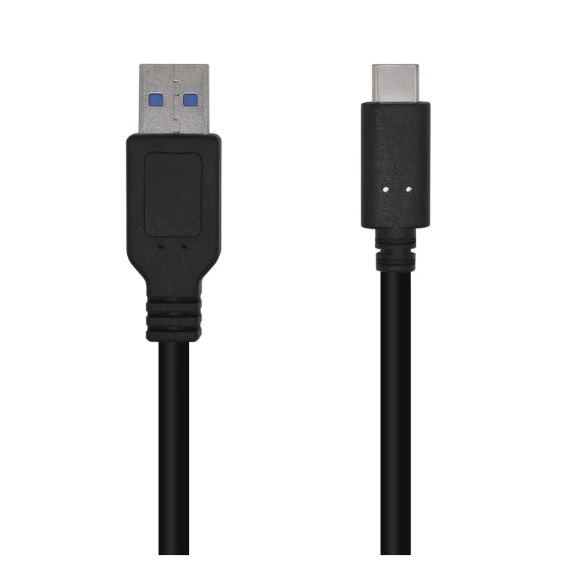 Cable USB 3-1 Tipo-C Aisens A107-0449- USB Tipo-C Macho - USB Macho- 50cm- Negro