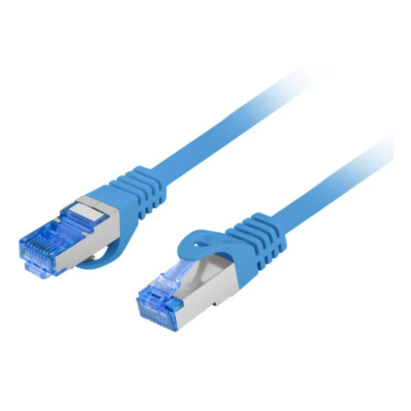 CABLE RED LANBERG LATIGUILLO CAT-6A S-FTP LSZH CCA 1M AZUL FLUKE PASSED