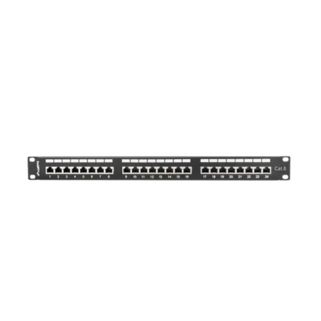 PATCH PANEL LANBERG 24 PUERTOS 1U 19" CAT-6 SFTP NEGRO