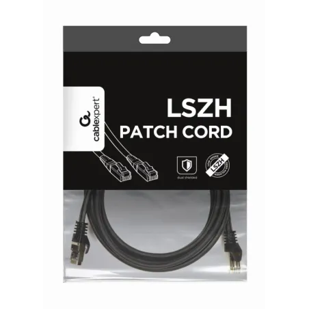 CABLE RED S-FTP GEMBIRD CAT 6A LSZH NEGRO 3M