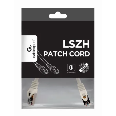 CABLE RED S-FTP GEMBIRD CAT 6A LSZH BLANCO 0,25 M