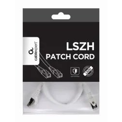 CABLE RED S-FTP GEMBIRD CAT 6A LSZH BLANCO 0,5 M