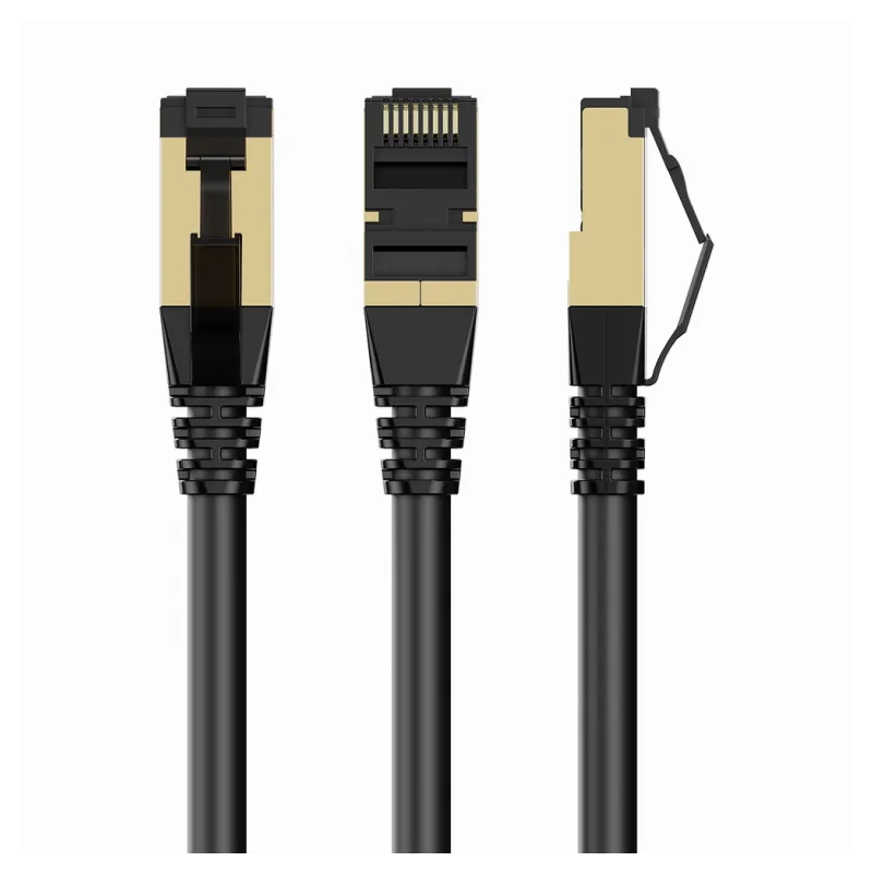 CABLE RED S-FTP GEMBIRD CAT 8 LSZH NEGRO 0,25 M