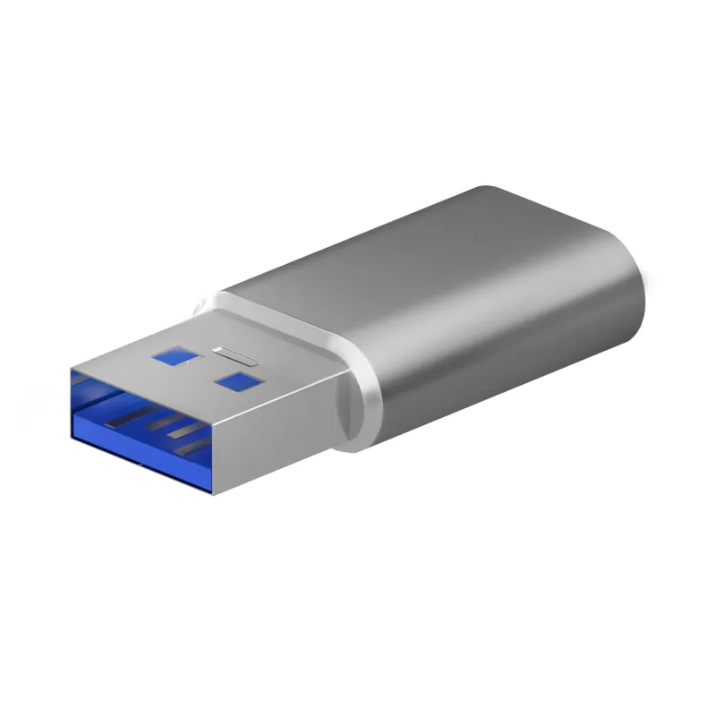 MINI ADAPTADOR AISENS USB 3-2 GEN2 USB 2-03A USB-C-H-A-M GRIS