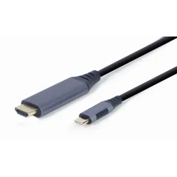 CABLE ADAPTADOR DE PANTALLA GEMBIRD USB TIPO C A HDMI, GRIS ESPACIAL, 1,8 M