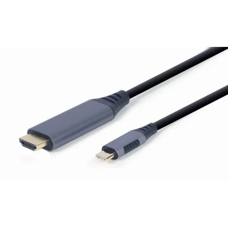 CABLE ADAPTADOR DE PANTALLA GEMBIRD USB TIPO C A HDMI, GRIS ESPACIAL, 1,8 M