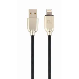CABLE DE DATOS Y CARGA GEMBIRD 8 PINES DE CAUCHO PREMIUM, 2M, NEGRO