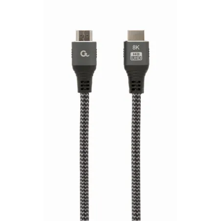 CABLE TRENZADO HDMI 2-1 8K 60HZ GEMBIRD SELECT PLUS SERIES CON ETHERNET 1M NEGRO