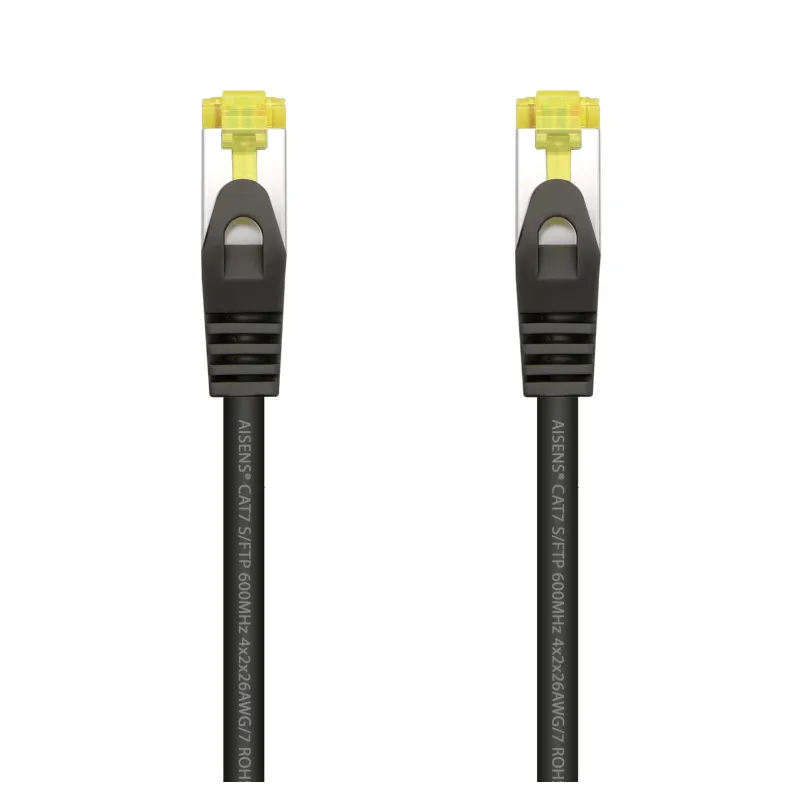CABLE RED AISENS LATIGUILLO RJ45 LSZH CAT-7 SFTP PIMF 0-5M NEGRO CABLE RED AISENS LATIGUILLO RJ45 LSZH CAT-7 SFTP PIMF 0-5M NEGRO