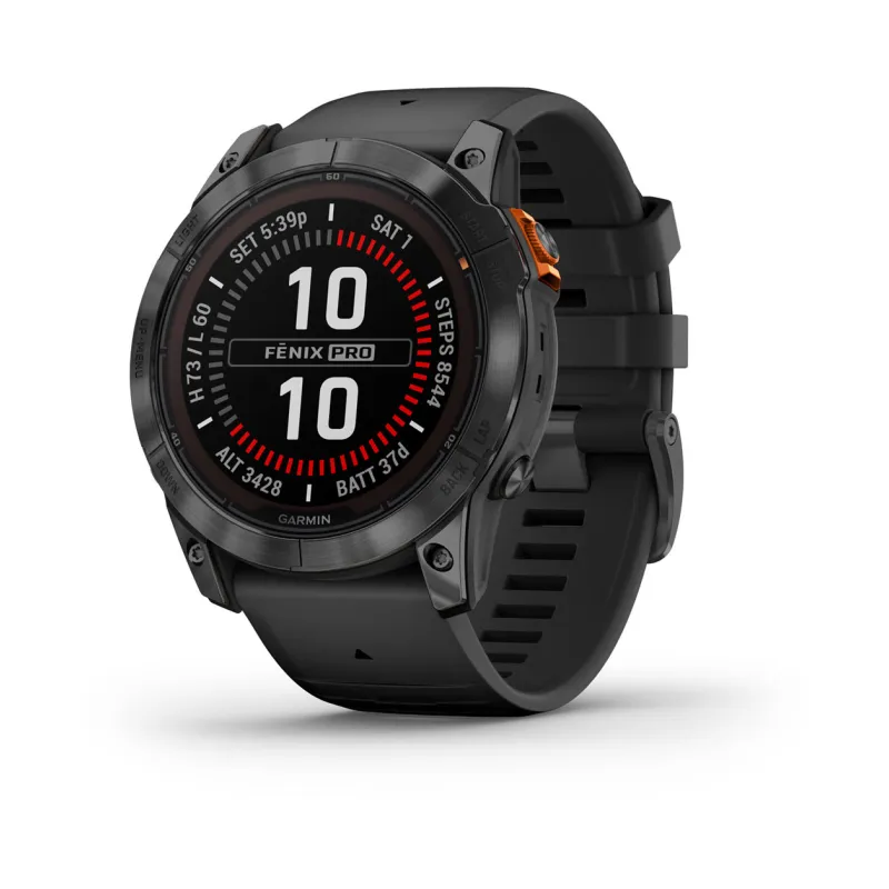 SMARTWATCH GARMIN FENIX 7X PRO SOLAR GRIS CORREA NEGRA