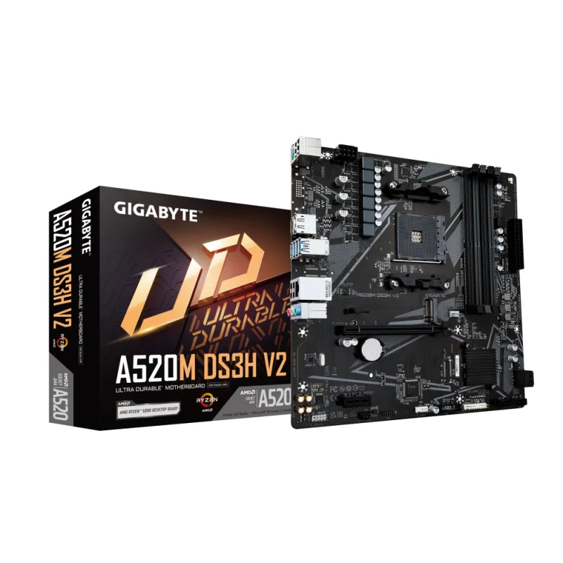 PLACA BASE GIGABYTE A520M DS3H V2 AM4 MATX 4XDDR4 PLACA BASE GIGABYTE A520M DS3H V2 AM4 MATX 4XDDR4