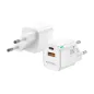 Cargador de Pared GaN Aisens ASCH-30W2P004-W- 1xUSB Tipo-C- 1xUSB- 30W