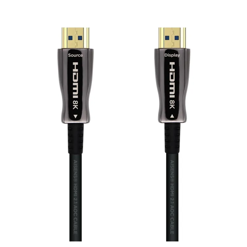 Cable HDMI 2-1 AOC 8K Aisens A153-0515- HDMI Macho - HDMI Macho- 10m- Negro