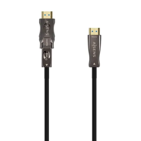 Cable HDMI 2-1 AOC 8K Desmontable Aisens A153-0644- HDMI Macho - D Macho - HDMI Macho- 15m- Negro
