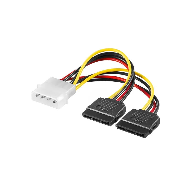 CABLE ALIMENTACION PC EWENT MACHO 5,25 PULGADAS A 2X SATA 0,13M CABLE ALIMENTACION PC EWENT MACHO 5,25 PULGADAS A 2X SATA 0,13M