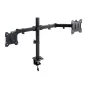 Soporte de Mesa para 2 Monitores TooQ DB1802TN-B- Giratorio- Inclinable- hasta 8kg