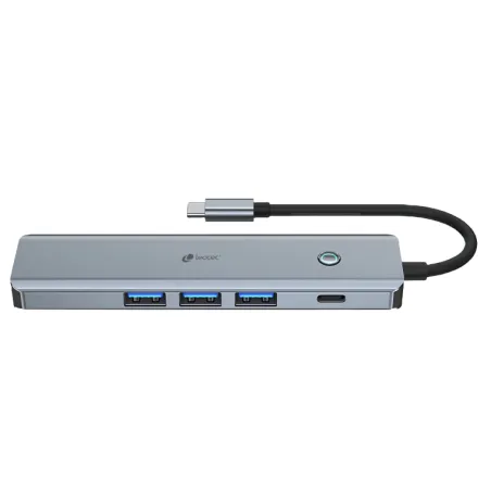 Docking USB Tipo-C Leotec LEDS05- 3xUSB- 1xUSB Tipo-C PD- 1xHDMI 4K- Gris