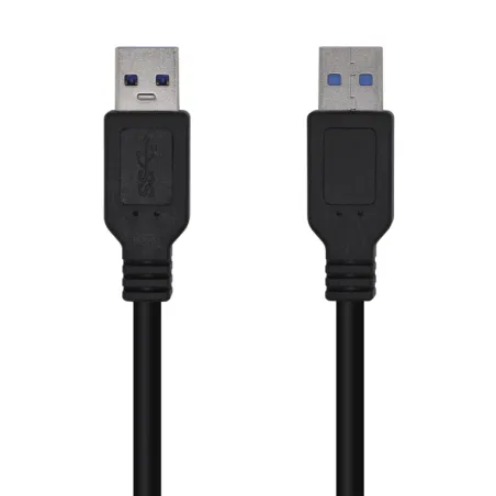Cable USB 3-0 Aisens A105-0447- USB Macho - USB Macho- 5Gbps- 2m- Negro