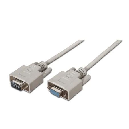 Cable Serie RS232 Aisens A112-0065- DB9 Macho - DB9 Hembra- Hasta 0-15W- 1-6Mbps- 1-8m- Beige