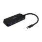 HUB AISENS USB 3-1 USB-C USB-C-M-4XTIPO A-H NEGRO 15CM HUB AISENS USB 3-1 USB-C USB-C-M-4XTIPO A-H NEGRO 15CM