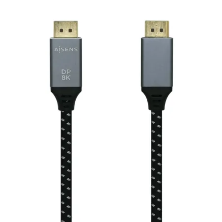 Cable DisplayPort 1-4 8K Aisens A149-0438- DisplayPort Macho - DisplayPort Macho- 3m- Negro Gris