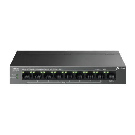 SWITCH TP-LINK LS109P 9 PUERTIOS 10-100 8 PUERTOS POE+