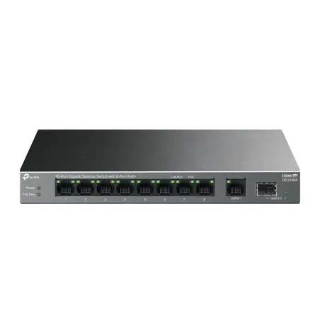 SWITCH TP-LINK LS1210GP 8 PUERTOS 10-100 CON 2 PUERTOS GIGA NO POE