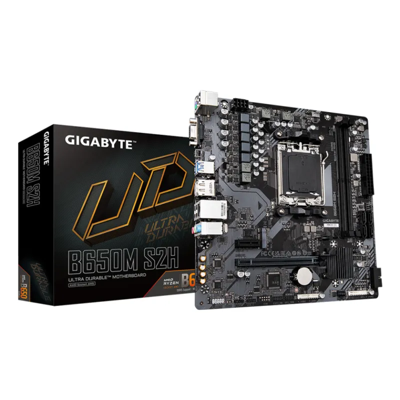 PLACA BASE GIGABYTE B650M S2H 1-1 AM5 MATX 2XDDR5 PLACA BASE GIGABYTE B650M S2H 1-1 AM5 MATX 2XDDR5