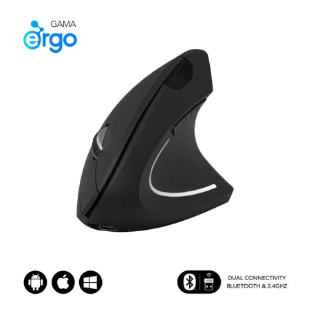 RATON SUBBLIM GLIDE ERGO DUAL NEGRO BLUETOOTH BATERIA RECARGABLE