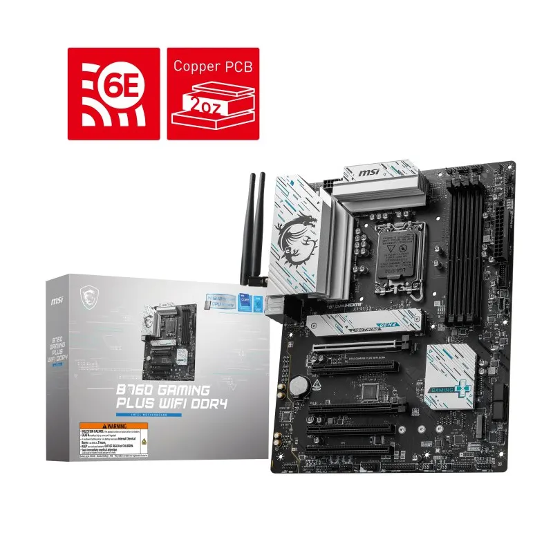 PLACA BASE MSI PRO B760 GAMING PLUS WIFI 1700 ATX 4XDDR4