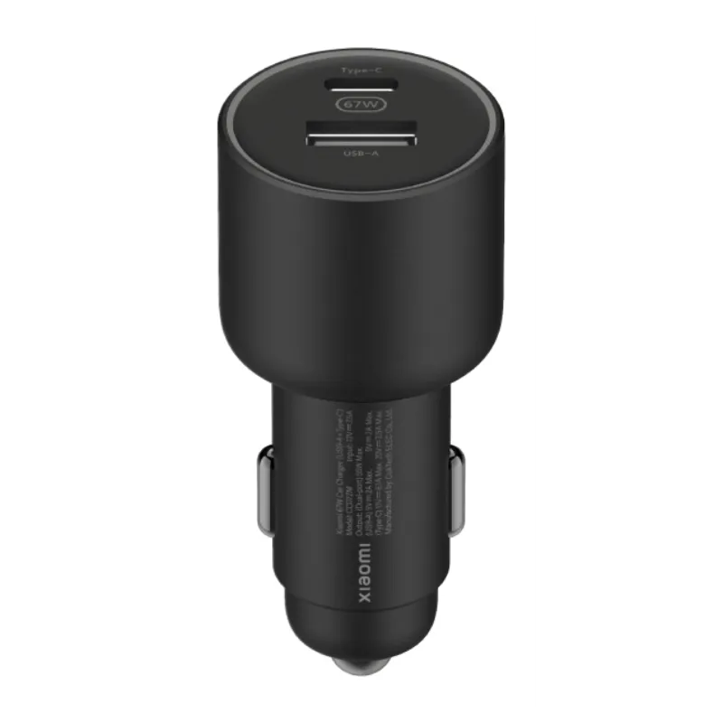 CARGADOR DE COCHE XIAOMI MI CAR CHARGER 67W 2XUSB-C + CABLE USB-C NEGRO