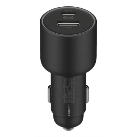 CARGADOR DE COCHE XIAOMI MI CAR CHARGER 67W 2XUSB-C + CABLE USB-C NEGRO
