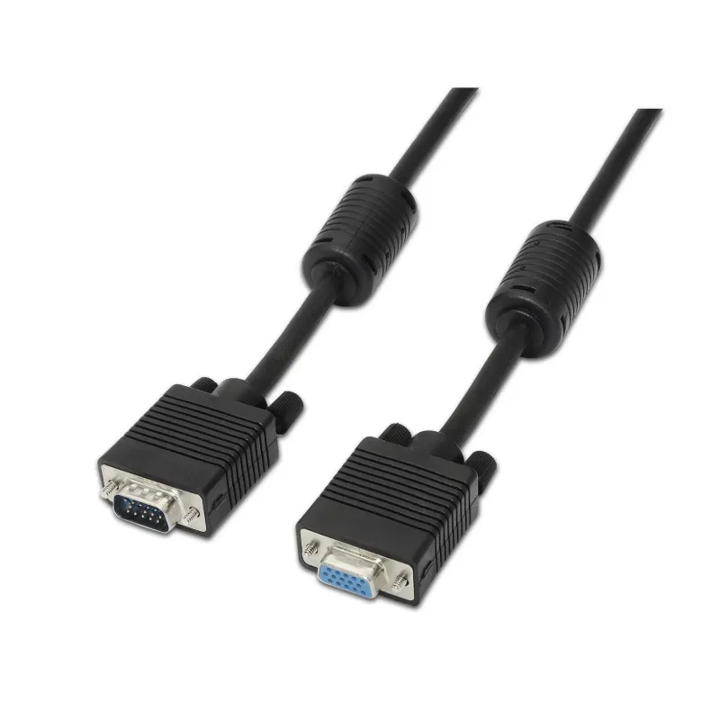 Cable SVGA Aisens A113-0079- VGA Macho - VGA Hembra- Hasta 3W- 10Mbps- 3m- Negro