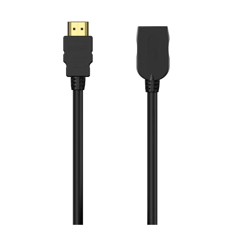 Cable Alargador HDMI Aisens A120-0545- HDMI Macho - HDMI Hembra- Hasta 10W- 2250Mbps- 2m- Negro